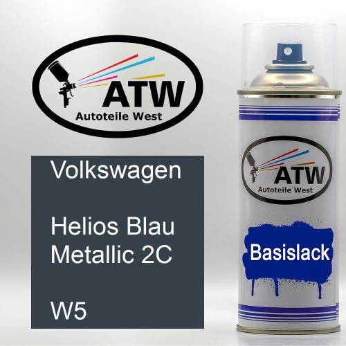 Volkswagen, Helios Blau Metallic 2C, W5: 400ml Sprühdose, von ATW Autoteile West.